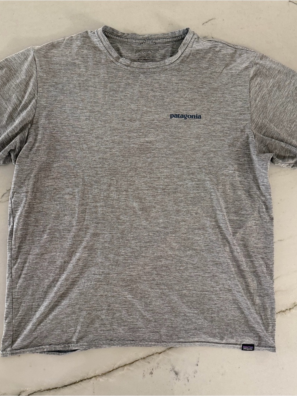 Patagonia Mens L Capilene Cool Daily T-Shirt Grey Heathered UPF 50+